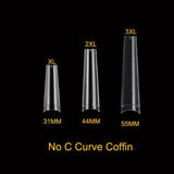 XXL COFFIN NO C CURVE SIZE  4,5,6,7 ( 600pcs refill tip )